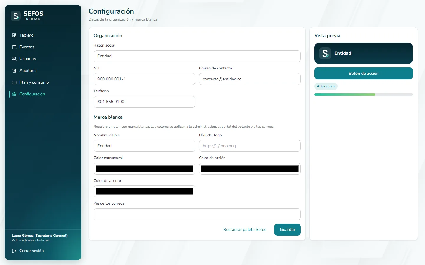 Captura de pantalla (computador): Vuelva a los colores originales cuando quiera