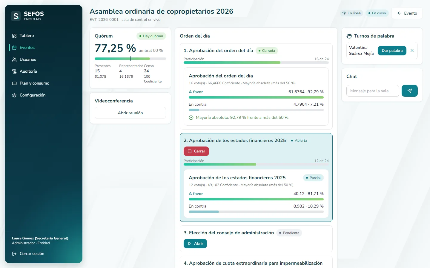 Captura de pantalla (computador): Entre a la sala de control