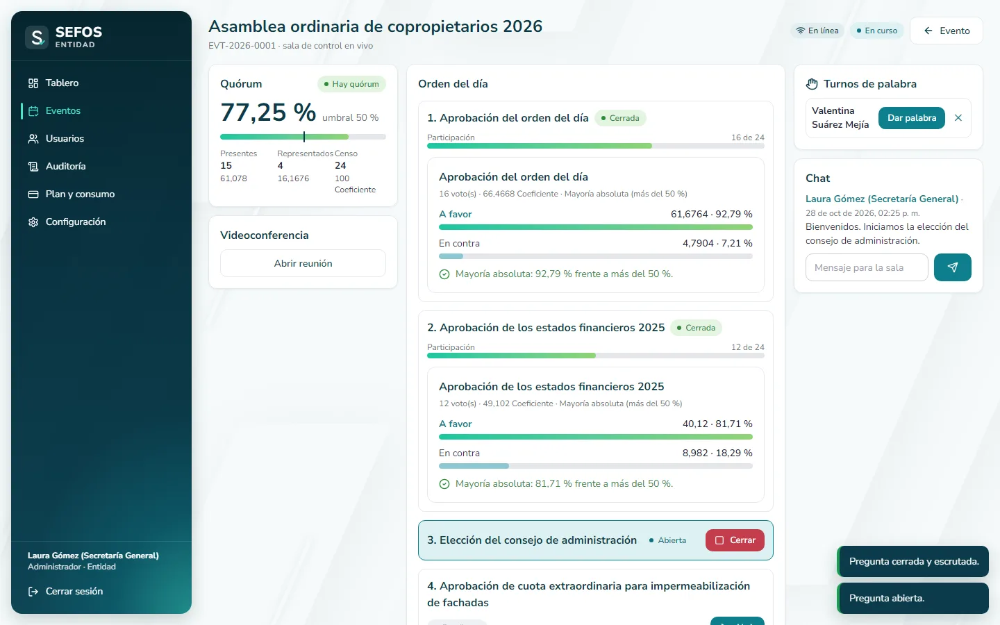 Captura de pantalla (computador): Escriba a la sala