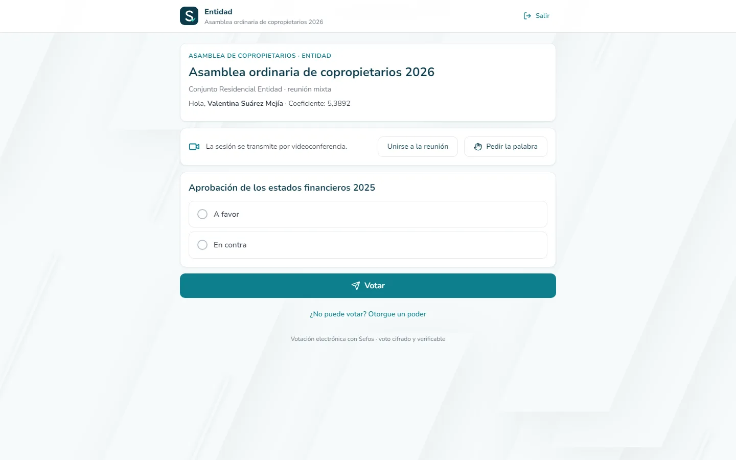 Captura de pantalla (computador): Únase a la reunión