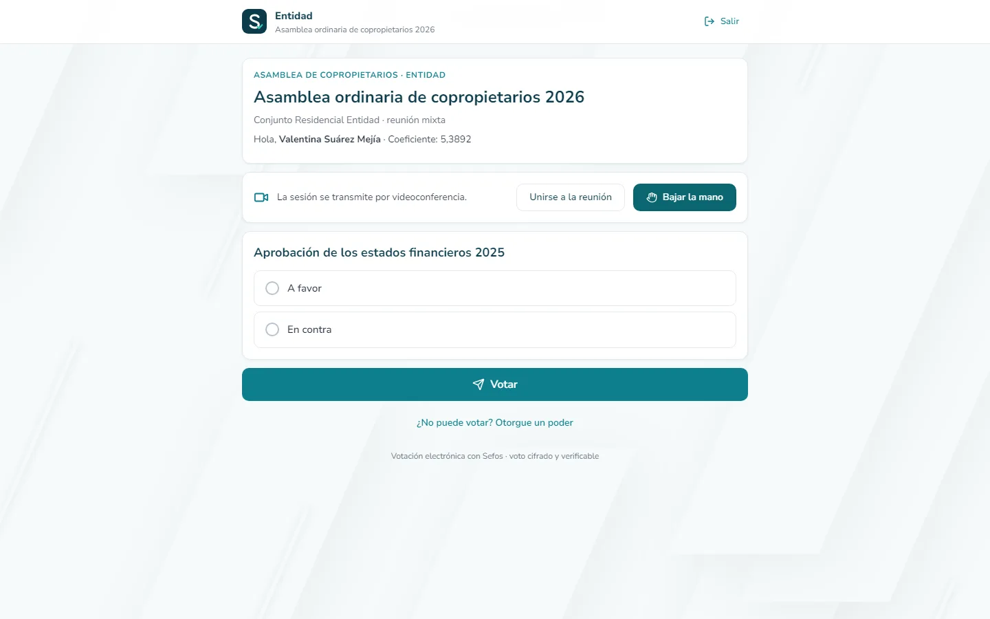 Captura de pantalla (computador): Pida la palabra